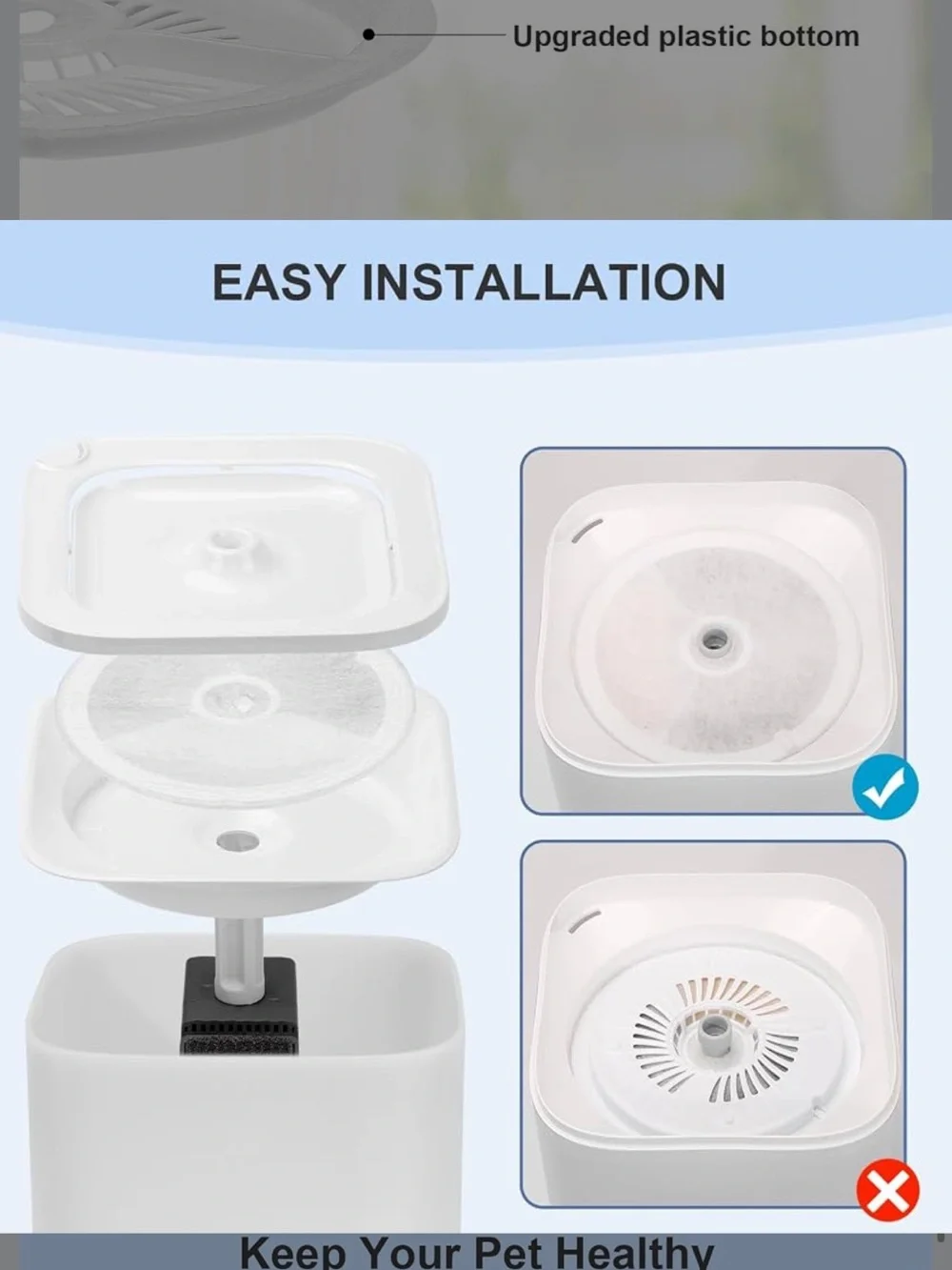 10 Pack Upgraded Filter Unit 3.0 Pet Cat Water Fountain Filters Fit